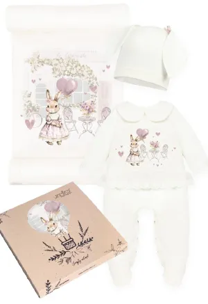 SS25 Jamiks - NAJA Pink Bunny Babygrow