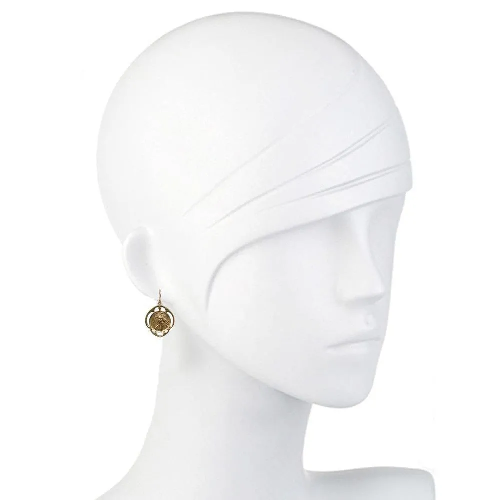 St Christopher Medal Earrings