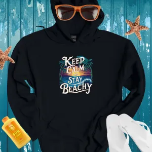 Stay Beachy Hoodie Vibrant Tropical Sunset Design
