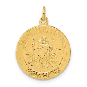 Sterling Silver 24k Gold-plated St. Christopher Golf Medal
