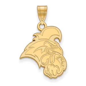 Sterling Silver Gold-plated Coastal Carolina University Chanticleer Large Pendant