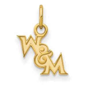 Sterling Silver Gold-plated College of William and Mary Extra Small Pendant