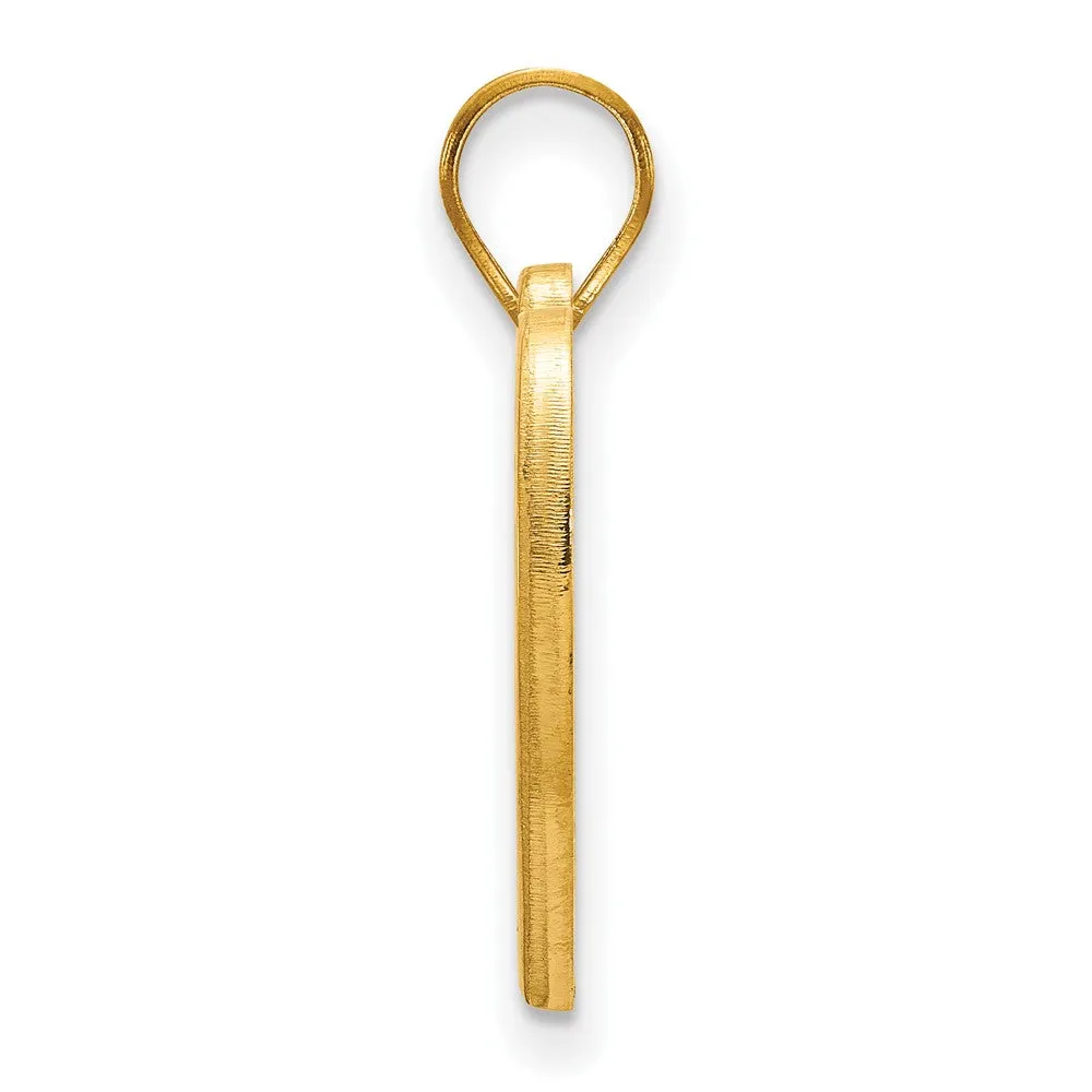 Sterling Silver Gold-plated Indiana University I-U Heart Pendant