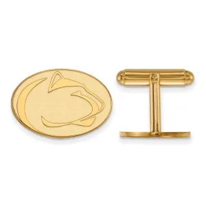 Sterling Silver Gold-plated Penn State University Lion Cuff Links