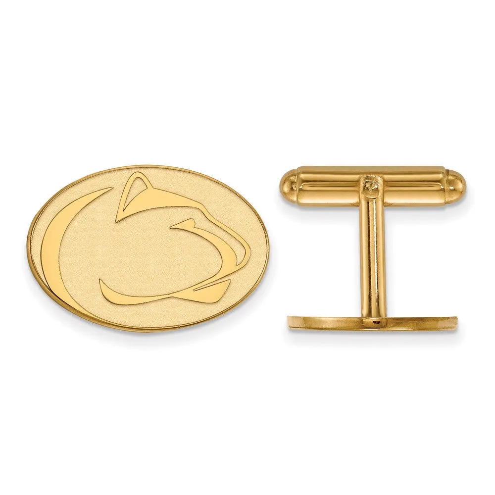 Sterling Silver Gold-plated Penn State University Lion Cuff Links