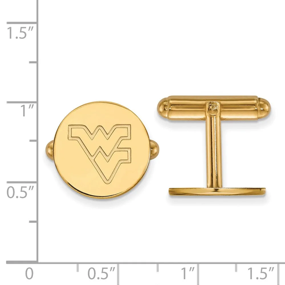 Sterling Silver Gold-plated West Virginia University W-V Cuff Links
