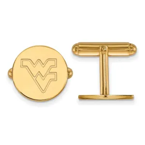Sterling Silver Gold-plated West Virginia University W-V Cuff Links