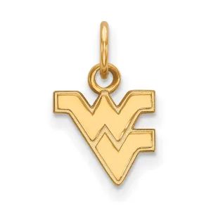 Sterling Silver Gold-plated West Virginia University W-V Extra Small Pendant