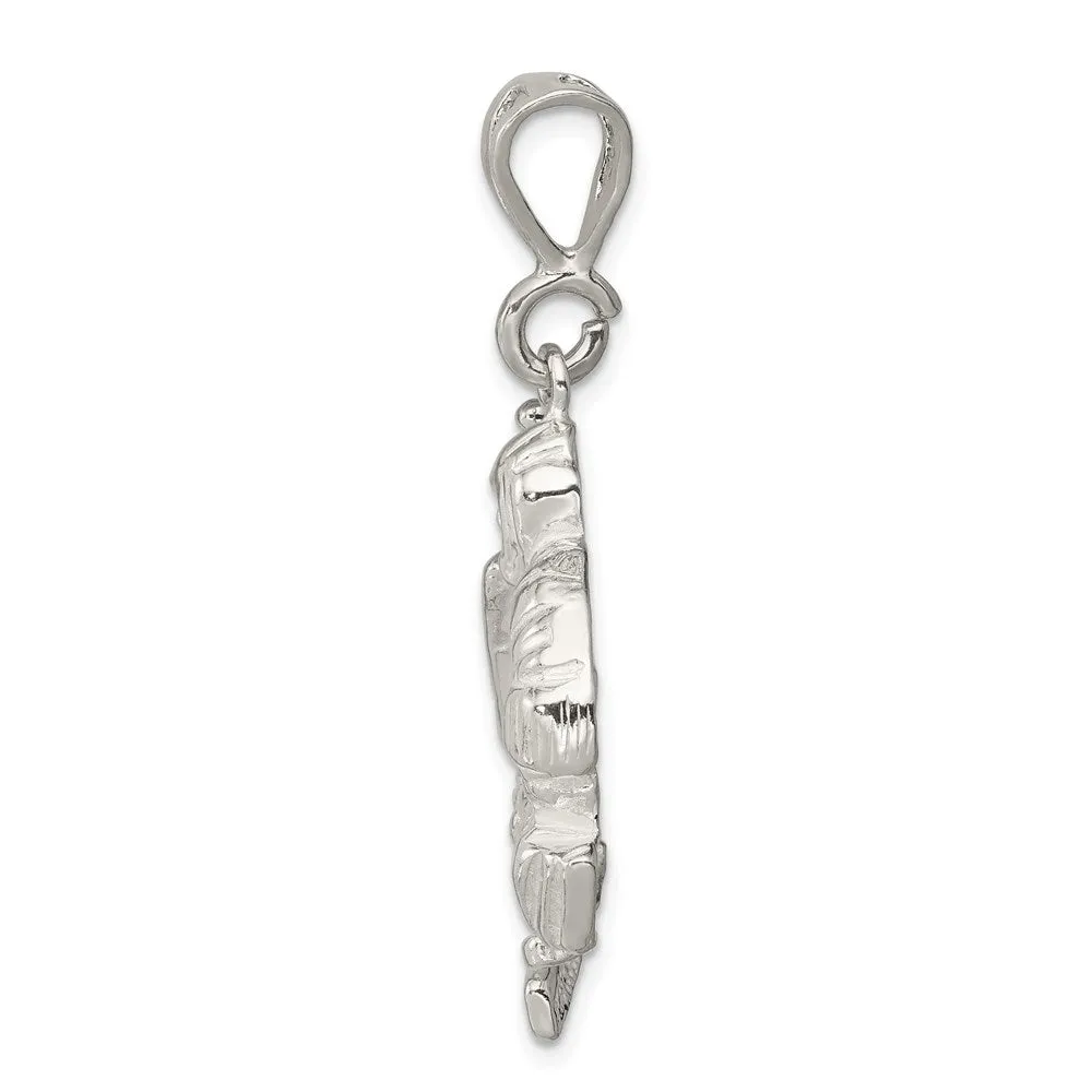 Sterling Silver Hockey Goalie Charm