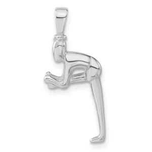 Sterling Silver Person Stretching Pendant