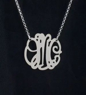 Sterling Silver Petite Monogram Necklace