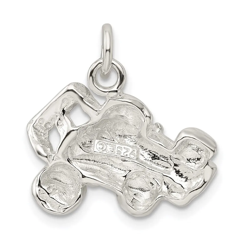 Sterling Silver Race Car Charm