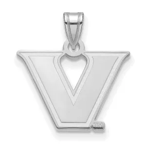 Sterling Silver Rh-plated Vanderbilt University Small Pendant