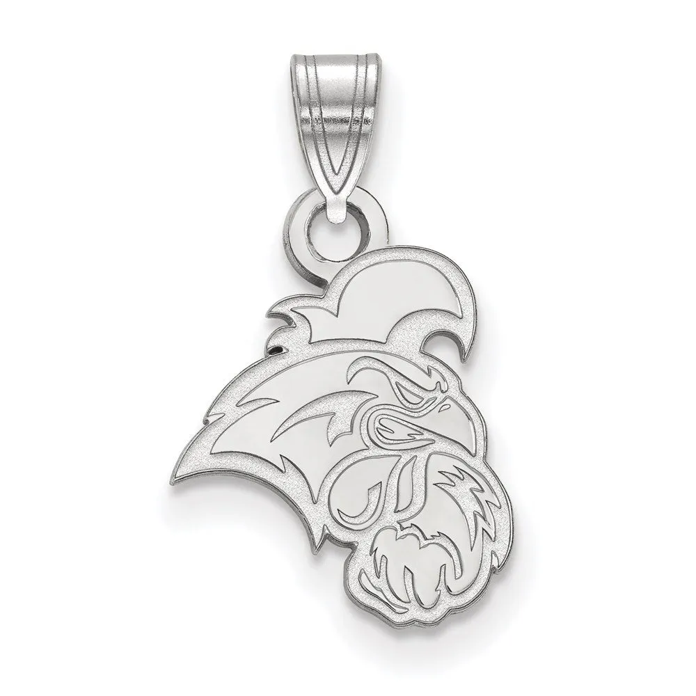 Sterling Silver Rhodium-plated Coastal Carolina University Chanticleer Small Pendant
