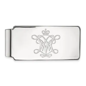 Sterling Silver Rhodium-plated College of William and Mary Money Clip