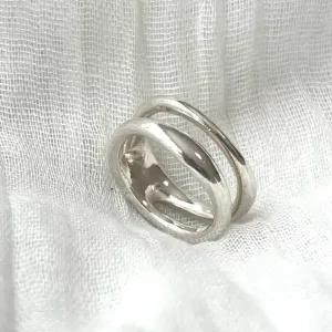 Sterling Silver Ring - Dual-band design