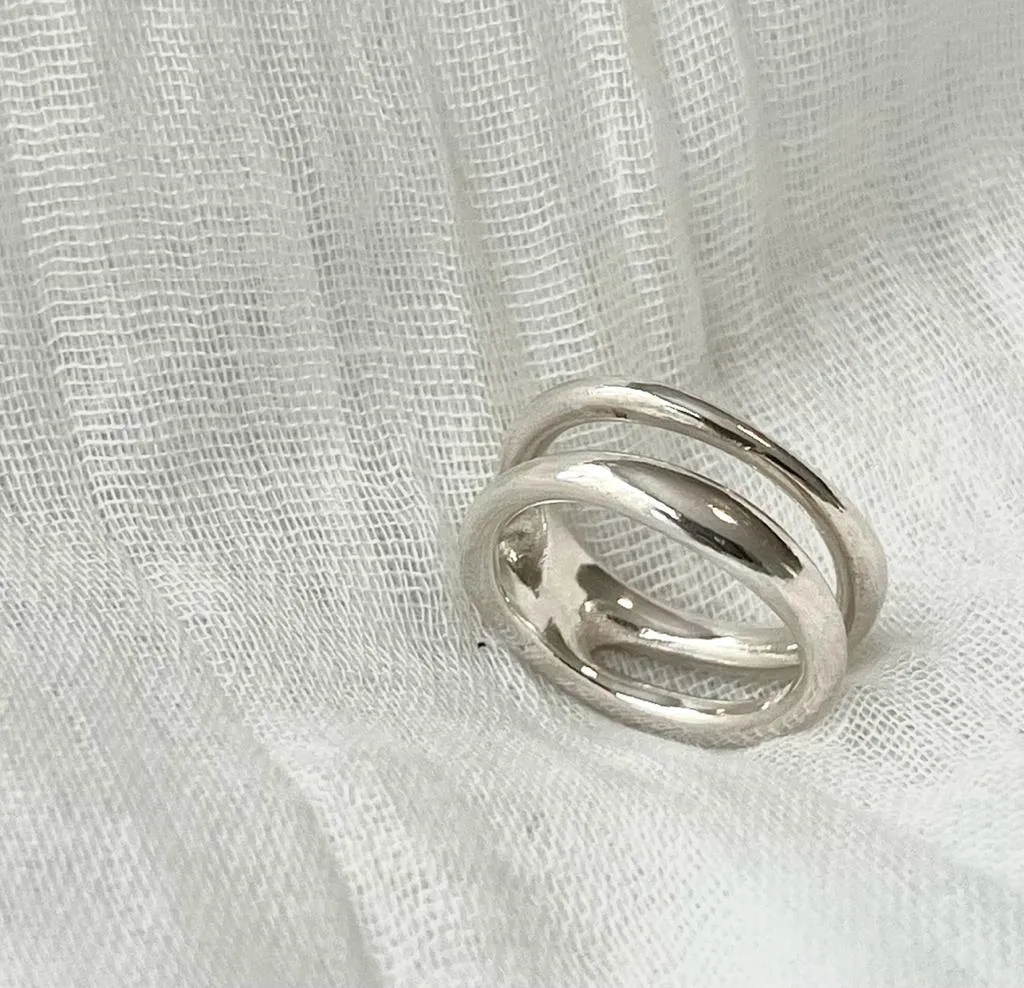 Sterling Silver Ring - Dual-band design