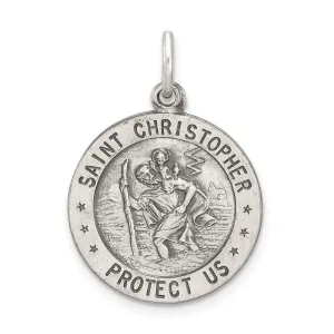 Sterling Silver St. Christopher Baseball Medal
