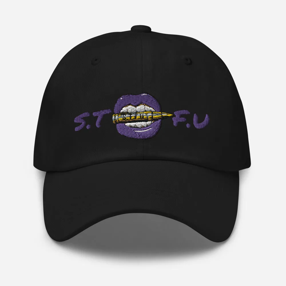 STFU Electric Purple Logo Dad hat