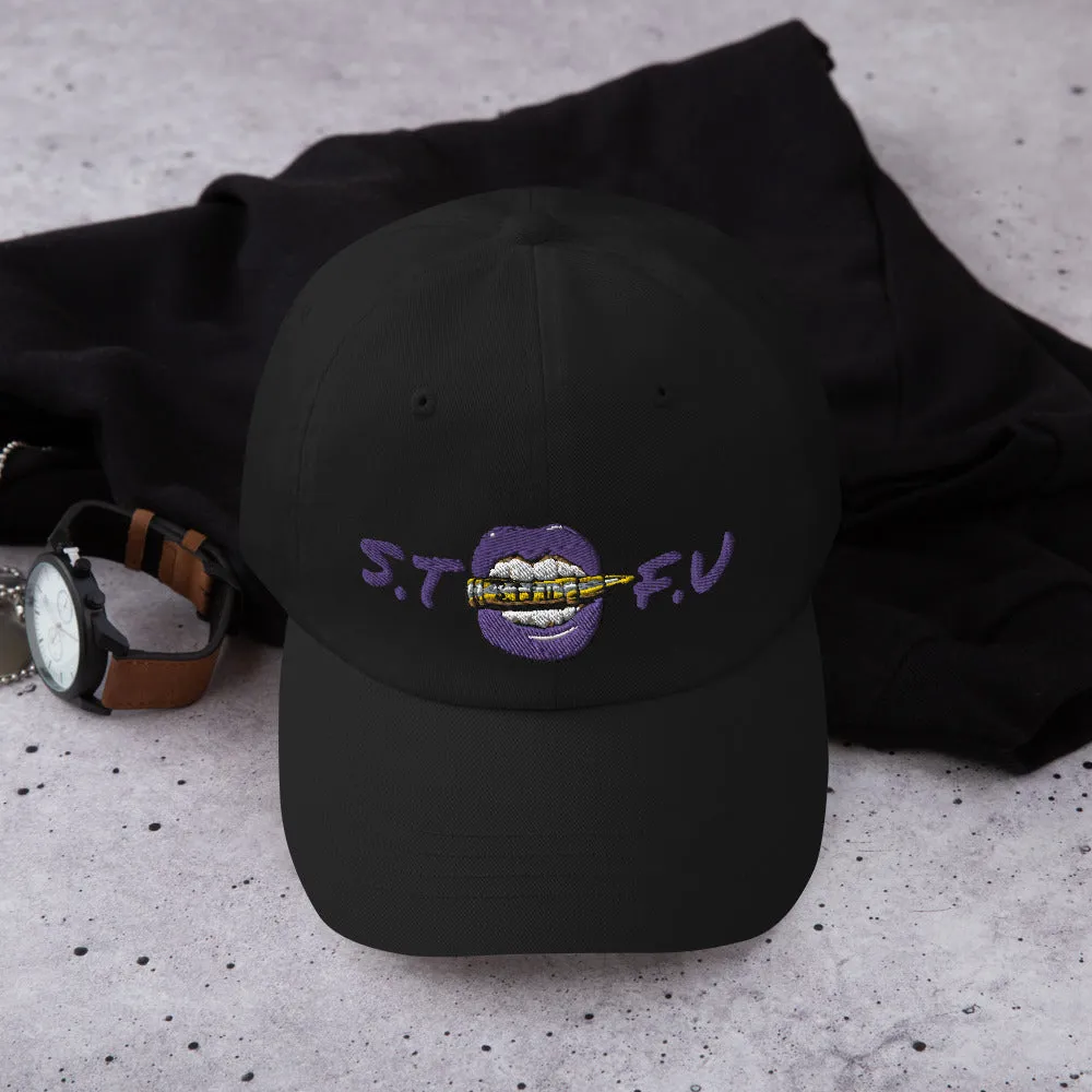 STFU Electric Purple Logo Dad hat