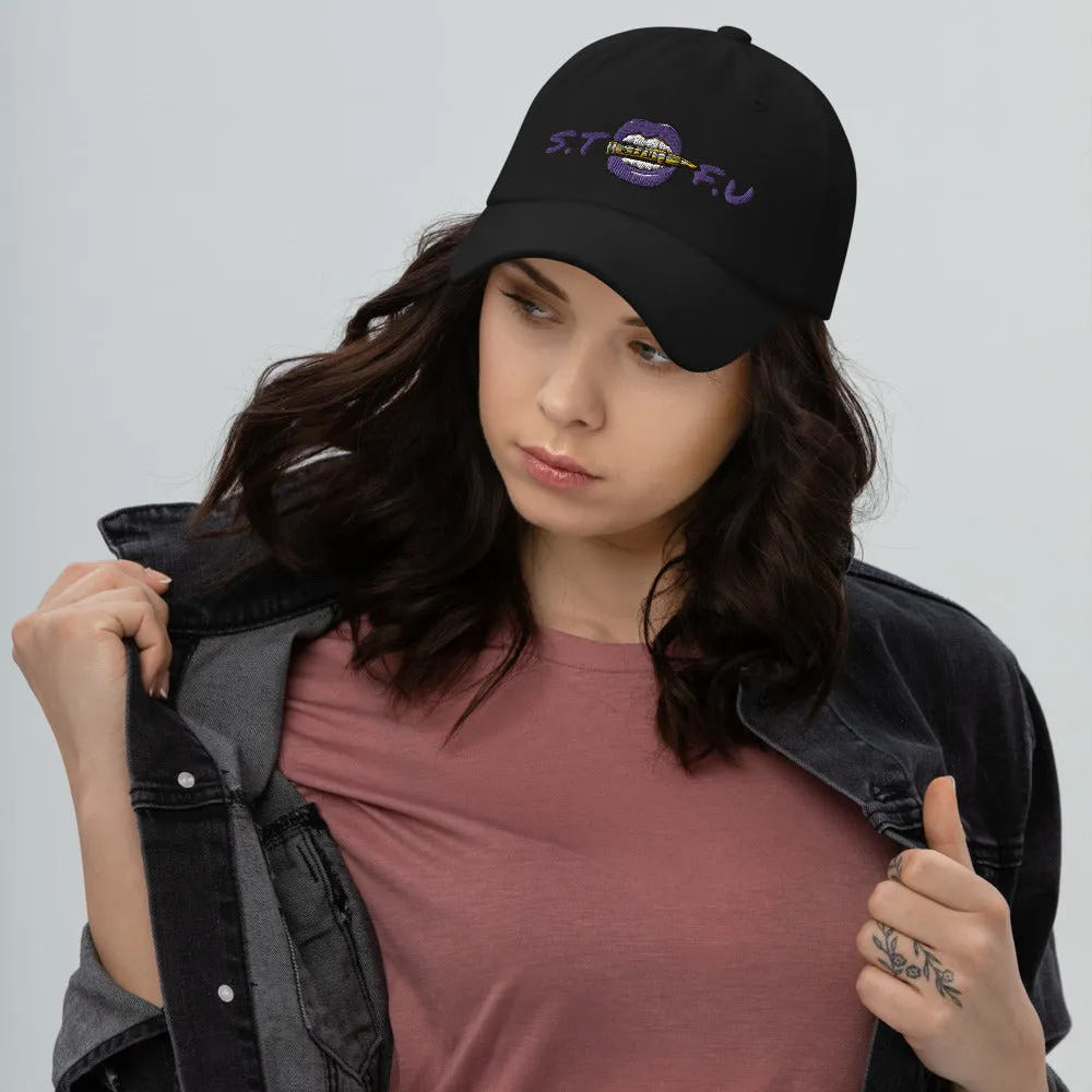 STFU Electric Purple Logo Dad hat