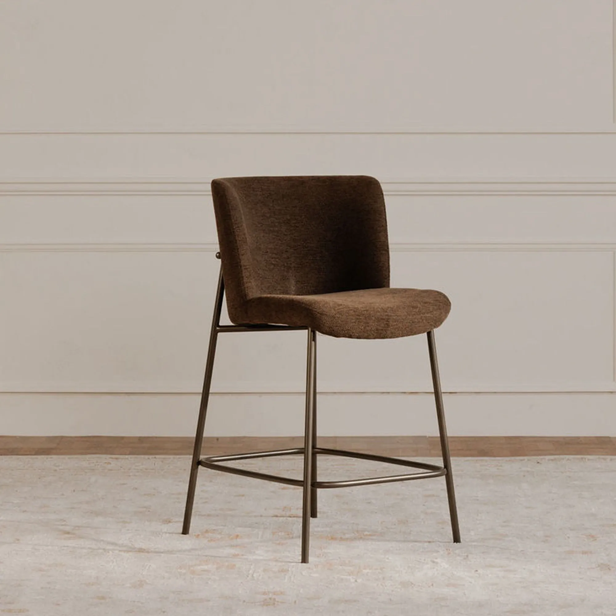 Streamlined Bronze Diner Stool