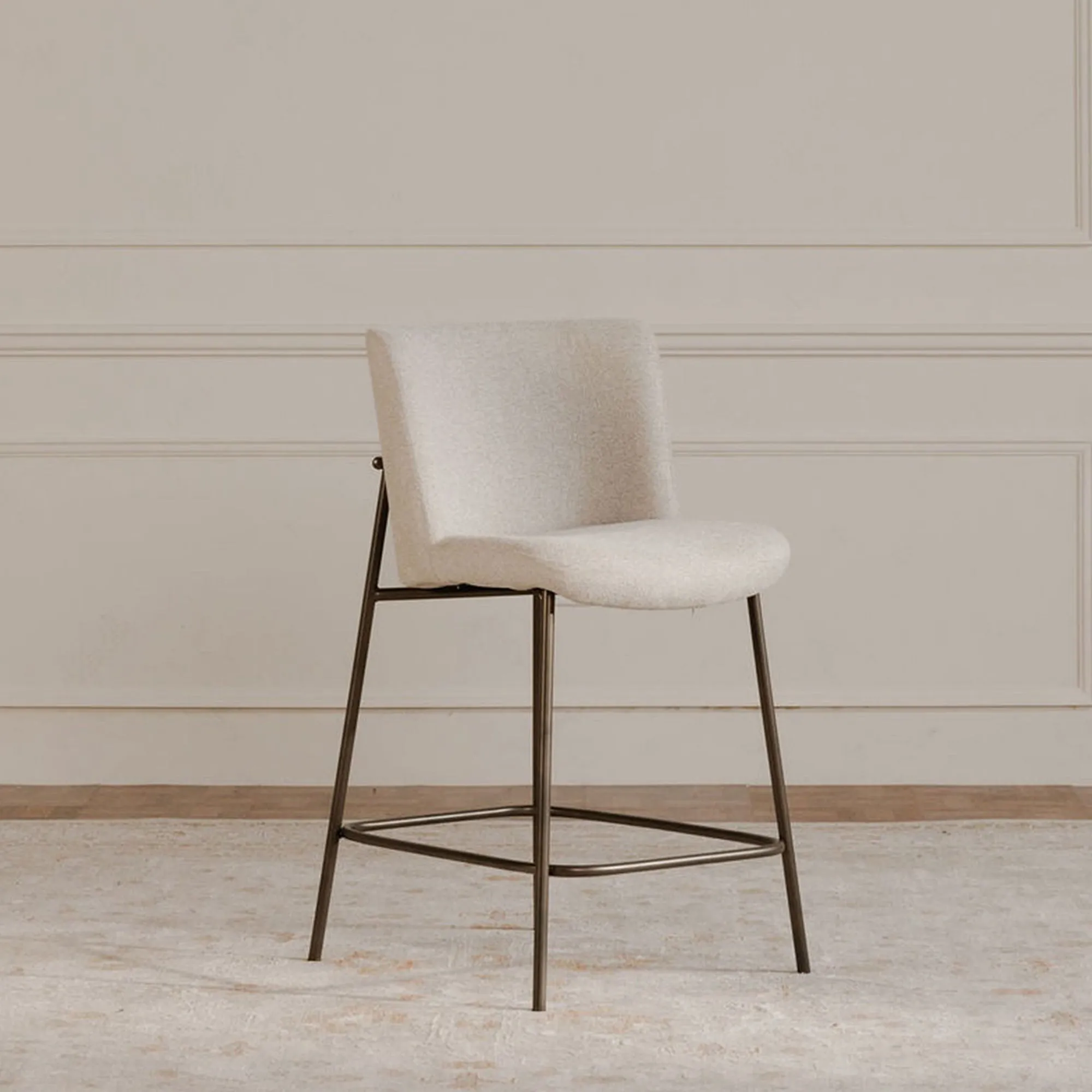 Streamlined Bronze Diner Stool