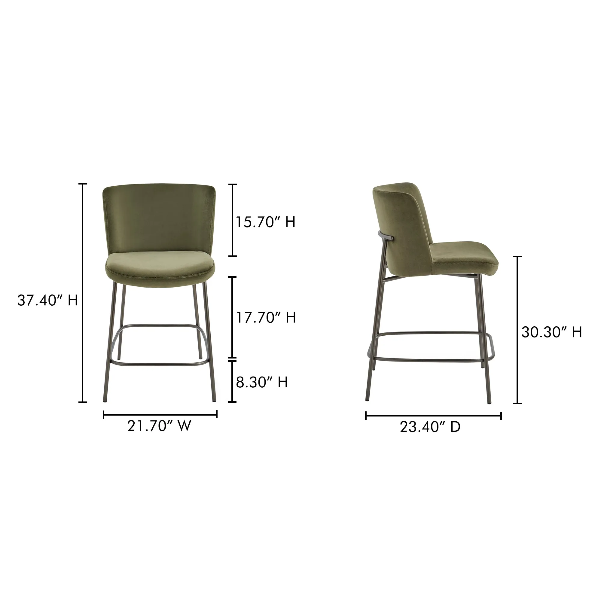 Streamlined Bronze Diner Stool