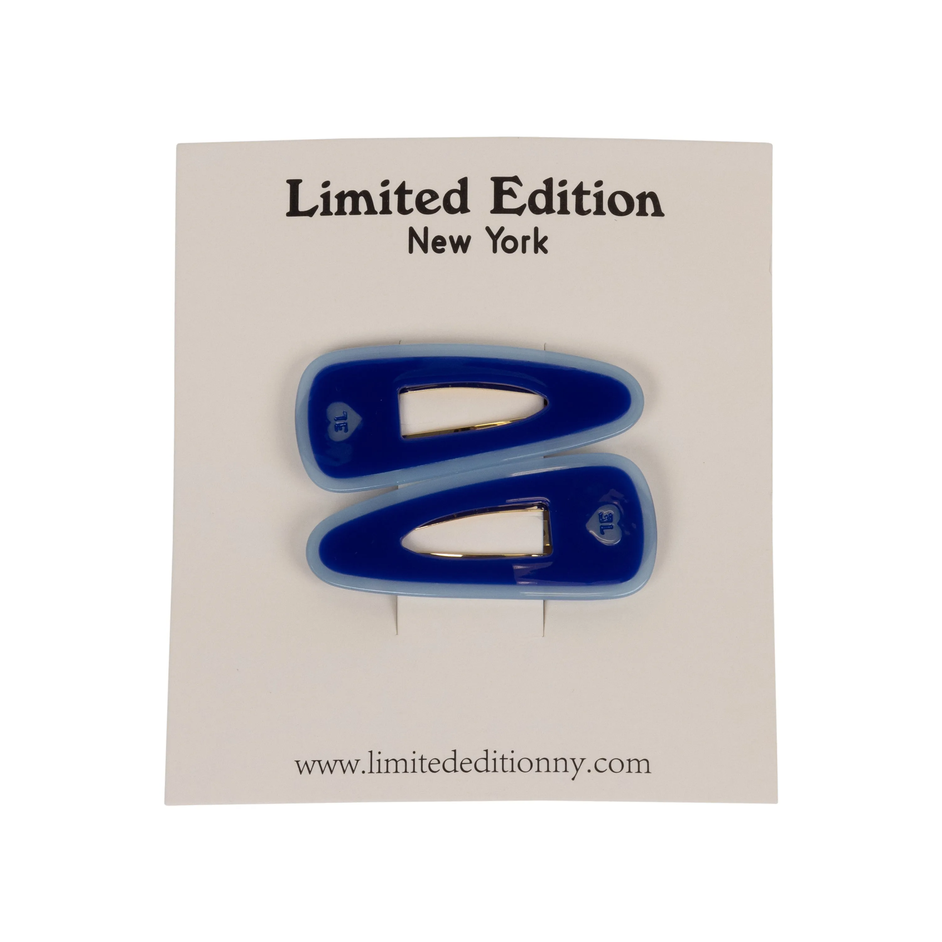 Stripe Acetate Snap  Clip 2 Pack