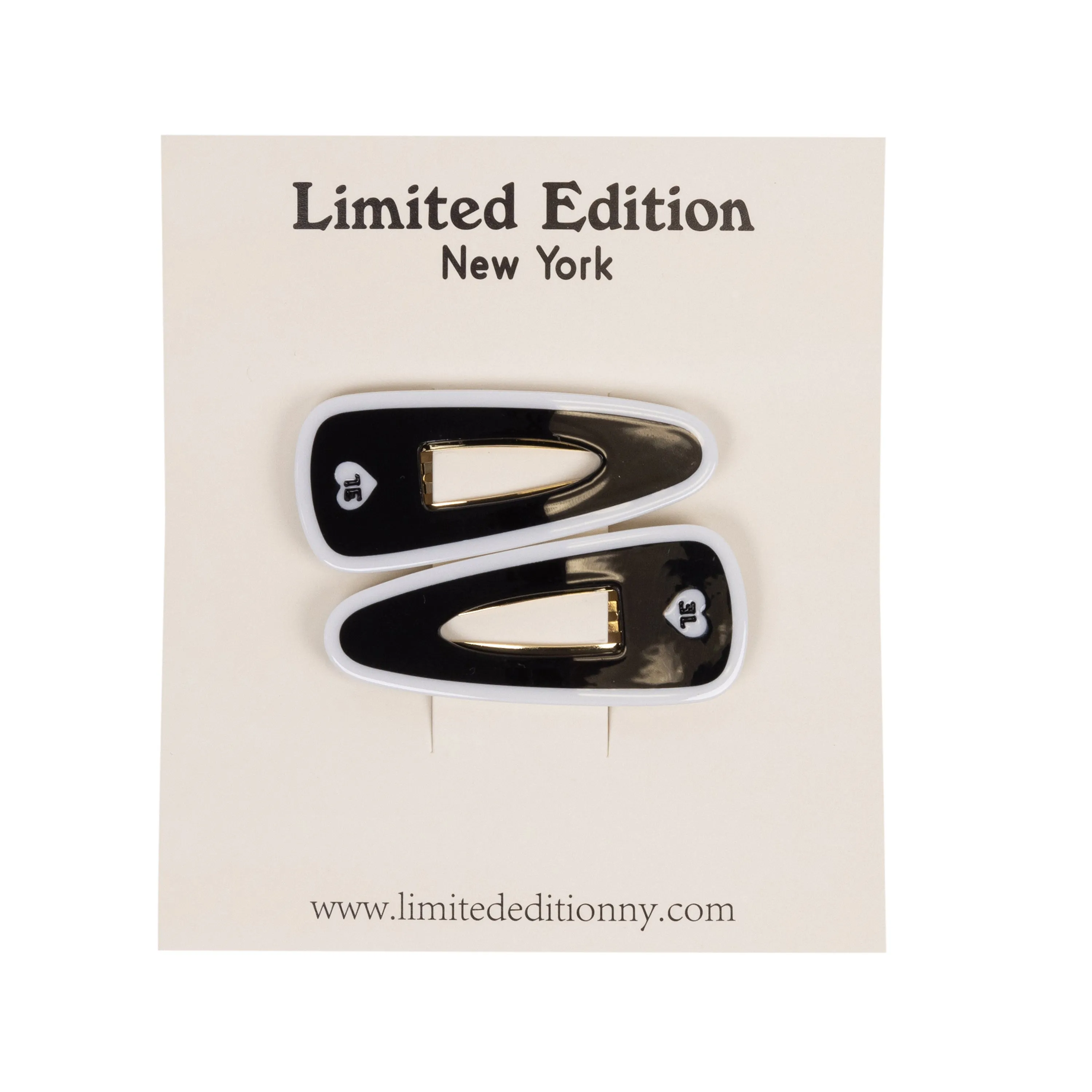Stripe Acetate Snap  Clip 2 Pack