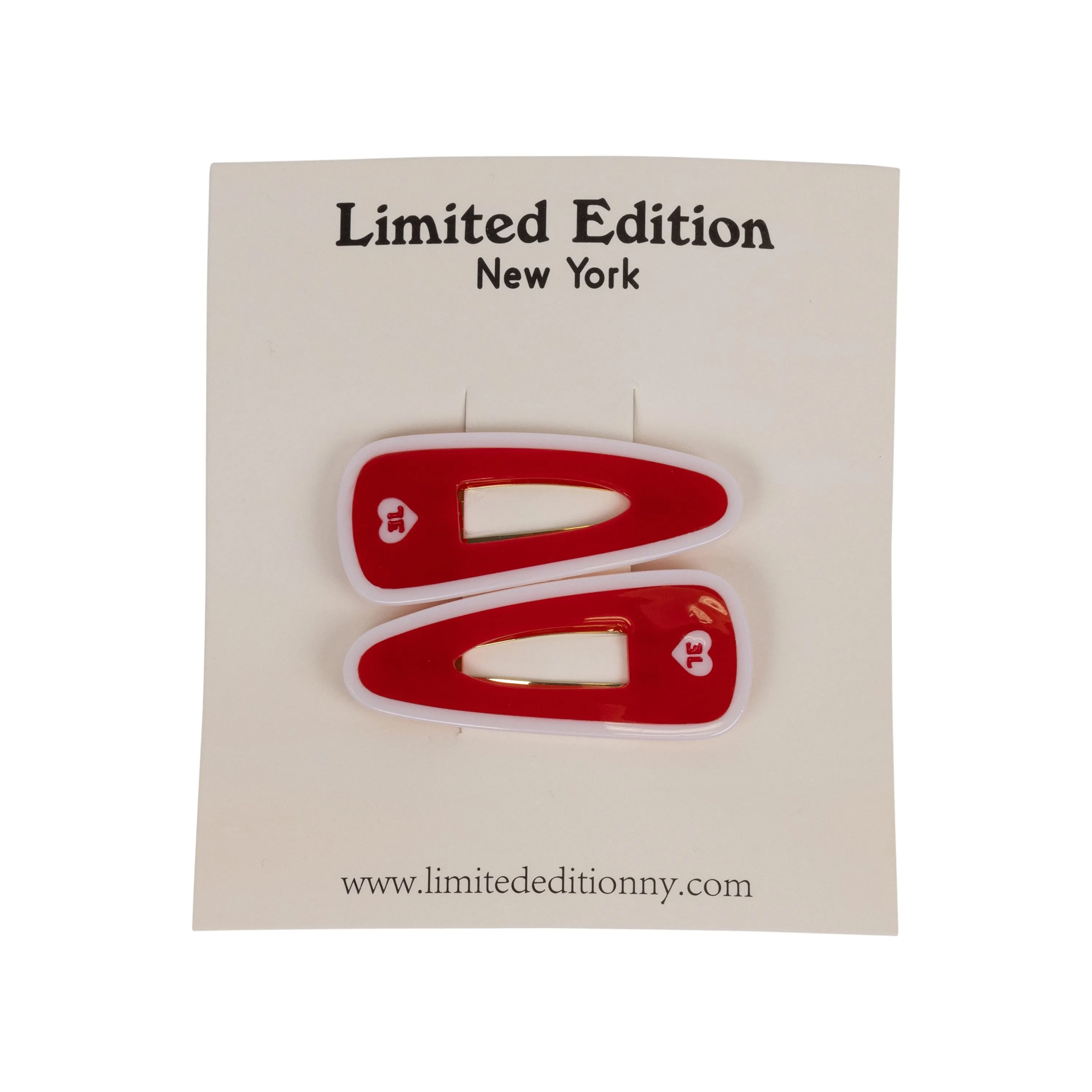 Stripe Acetate Snap  Clip 2 Pack