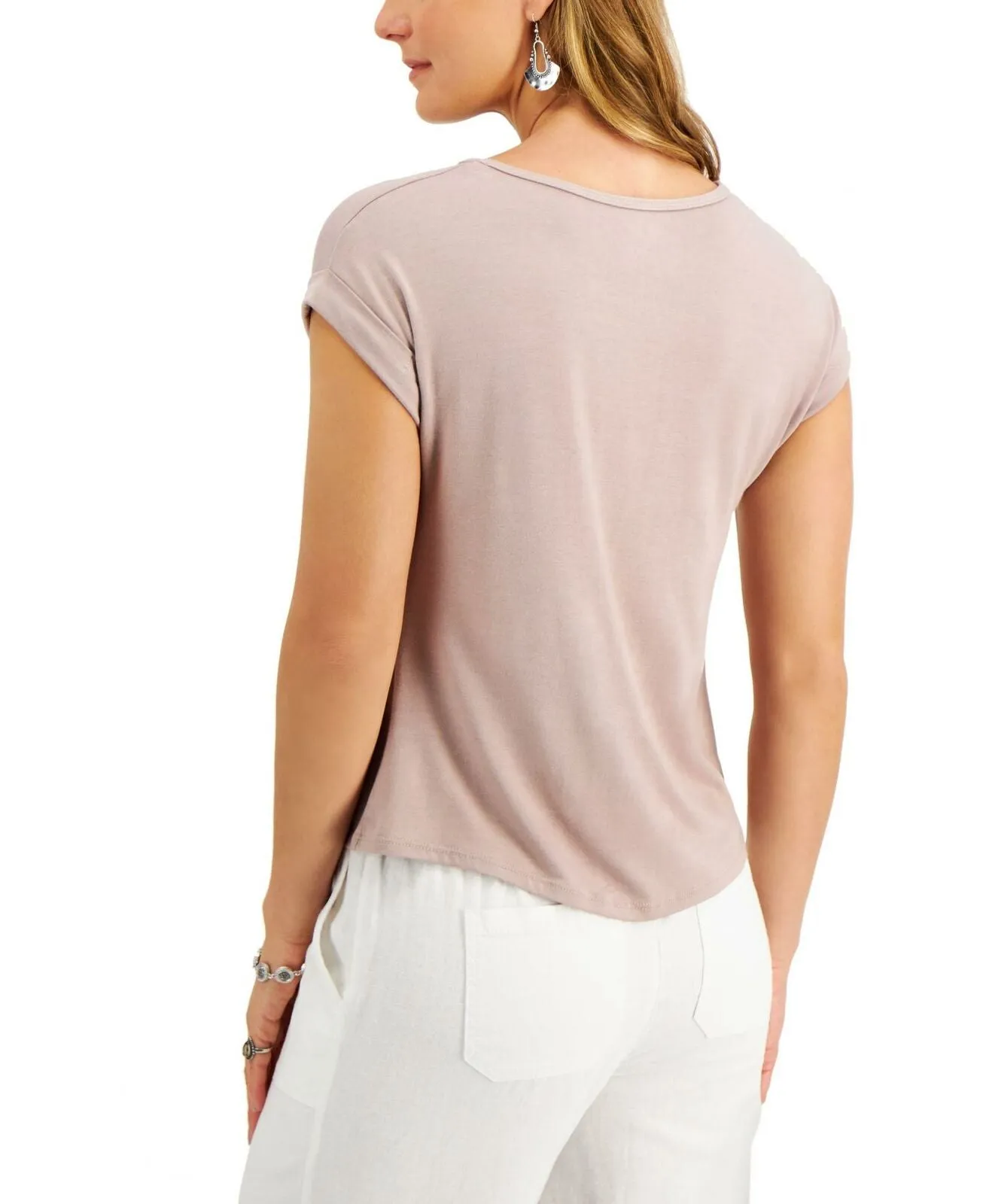 Style & Co. Plus Size Scoop Neck Short Sleeve Graphic T-Shirt