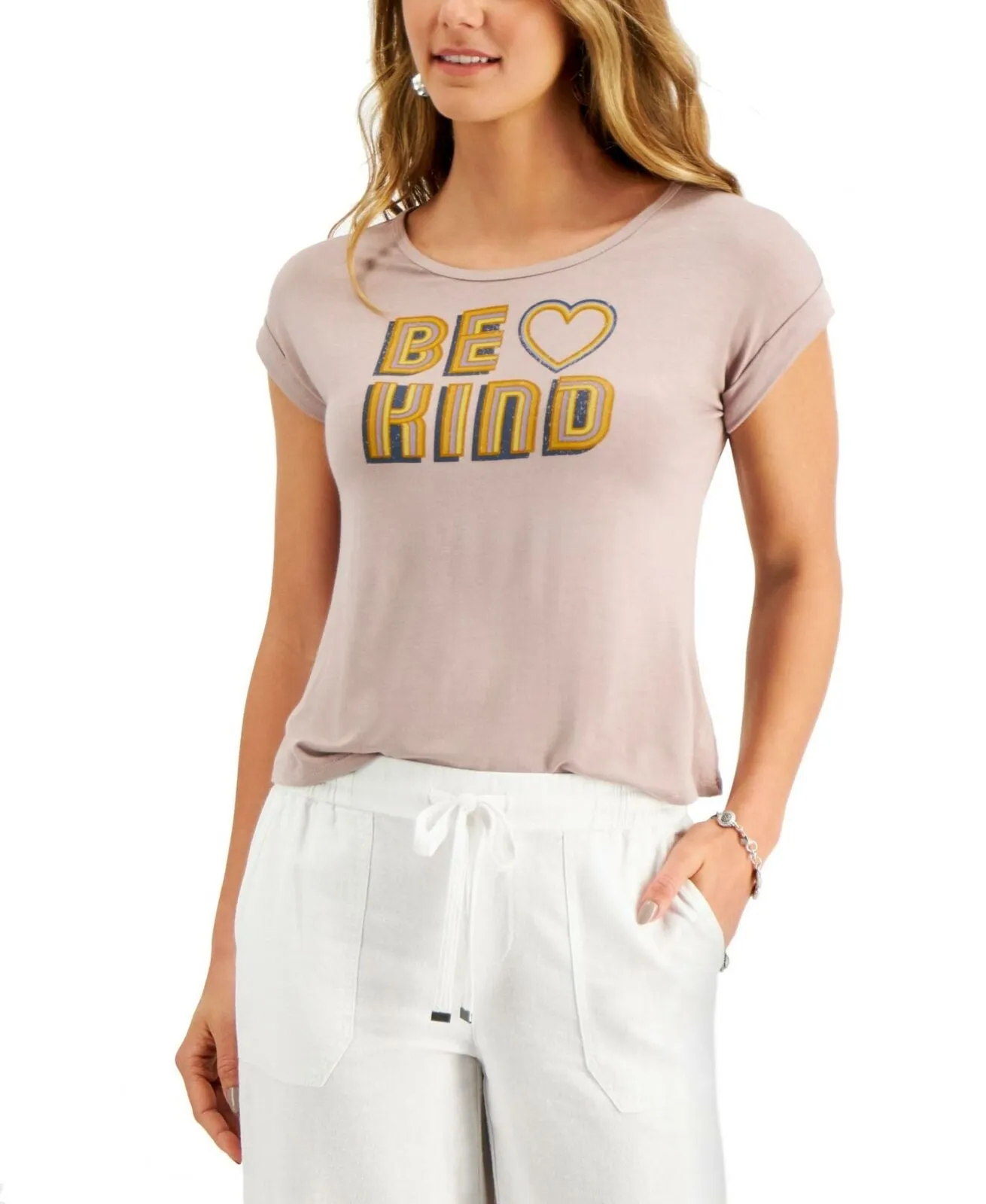 Style & Co. Plus Size Scoop Neck Short Sleeve Graphic T-Shirt