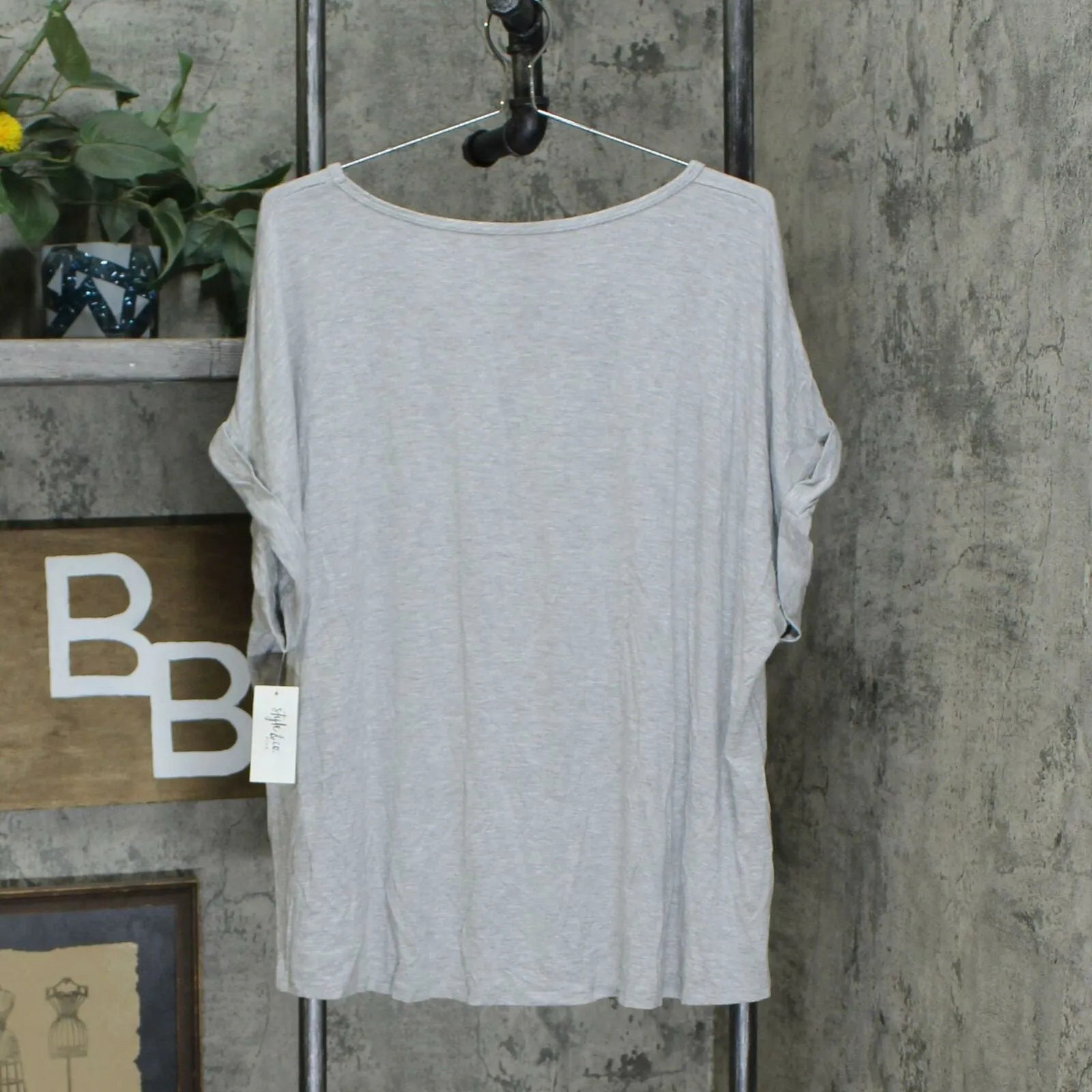 Style & Co. Plus Size Scoop Neck Short Sleeve Graphic T-Shirt