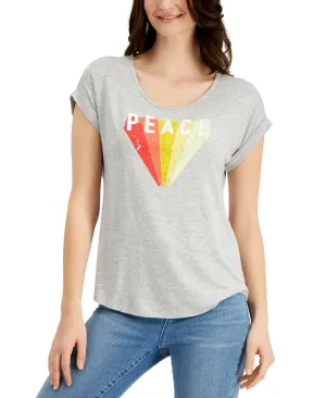 Style & Co. Plus Size Scoop Neck Short Sleeve Graphic T-Shirt