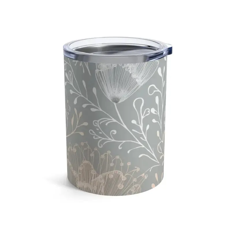 Stylish 10oz Tumbler with Delicate Flower Design