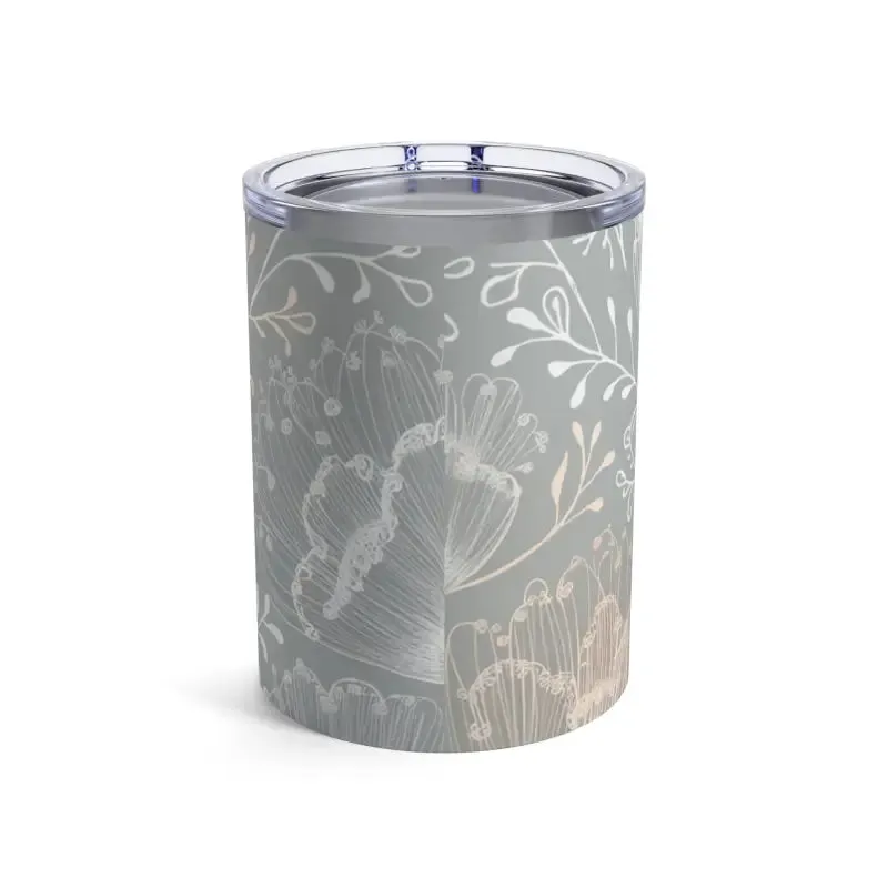 Stylish 10oz Tumbler with Delicate Flower Design