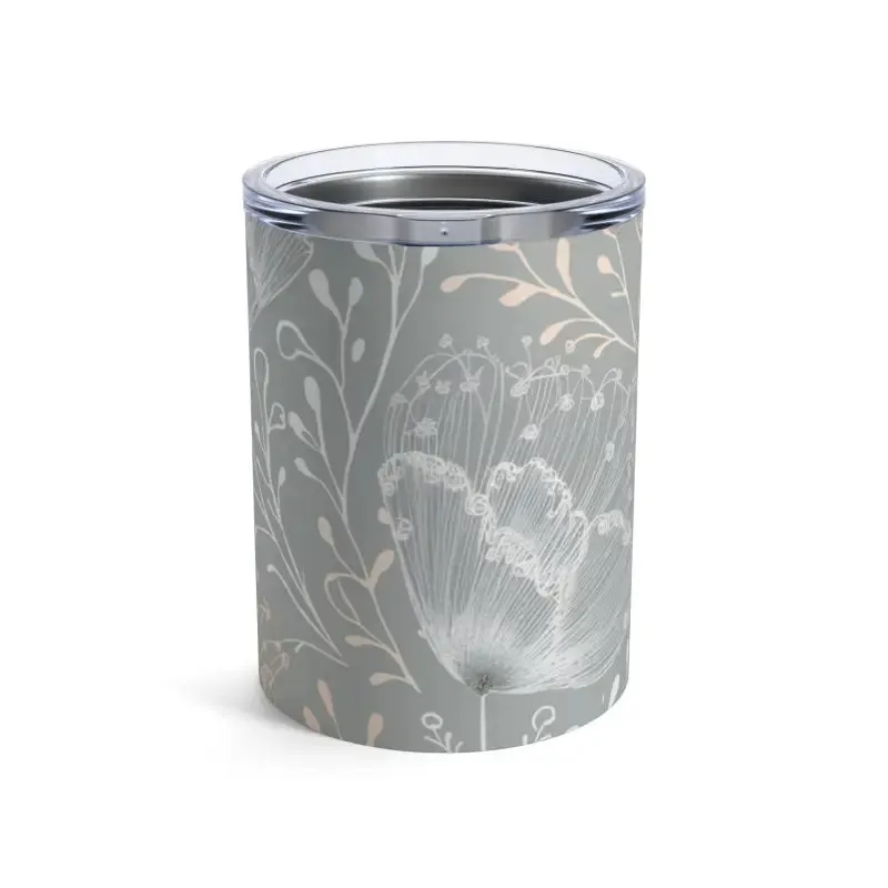 Stylish 10oz Tumbler with Delicate Flower Design