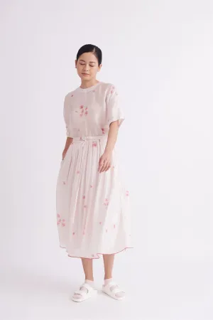 summer skirt handloom silk floral print-SS2025-37-fashion edit-the plavate