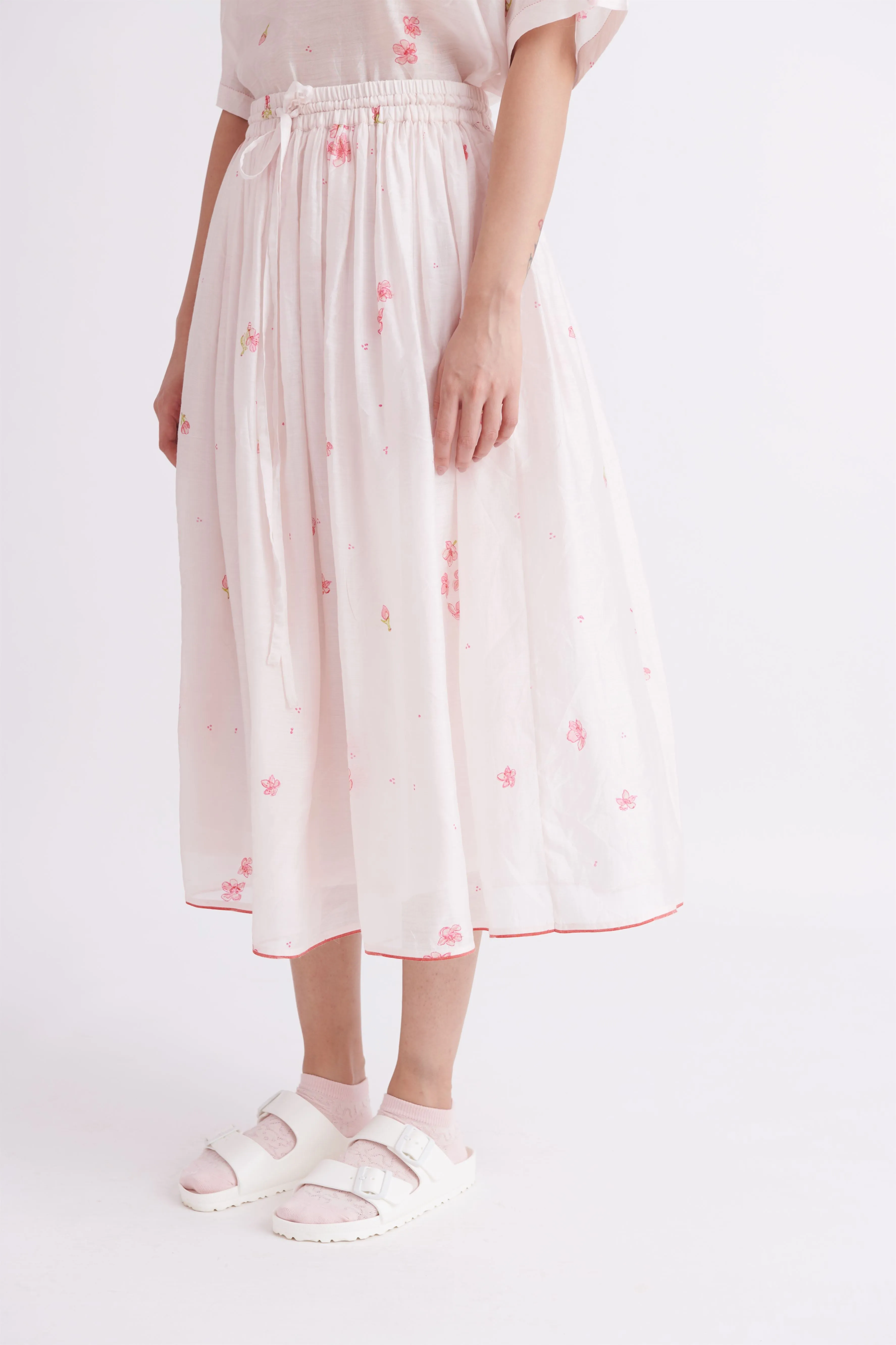 summer skirt handloom silk floral print-SS2025-37-fashion edit-the plavate