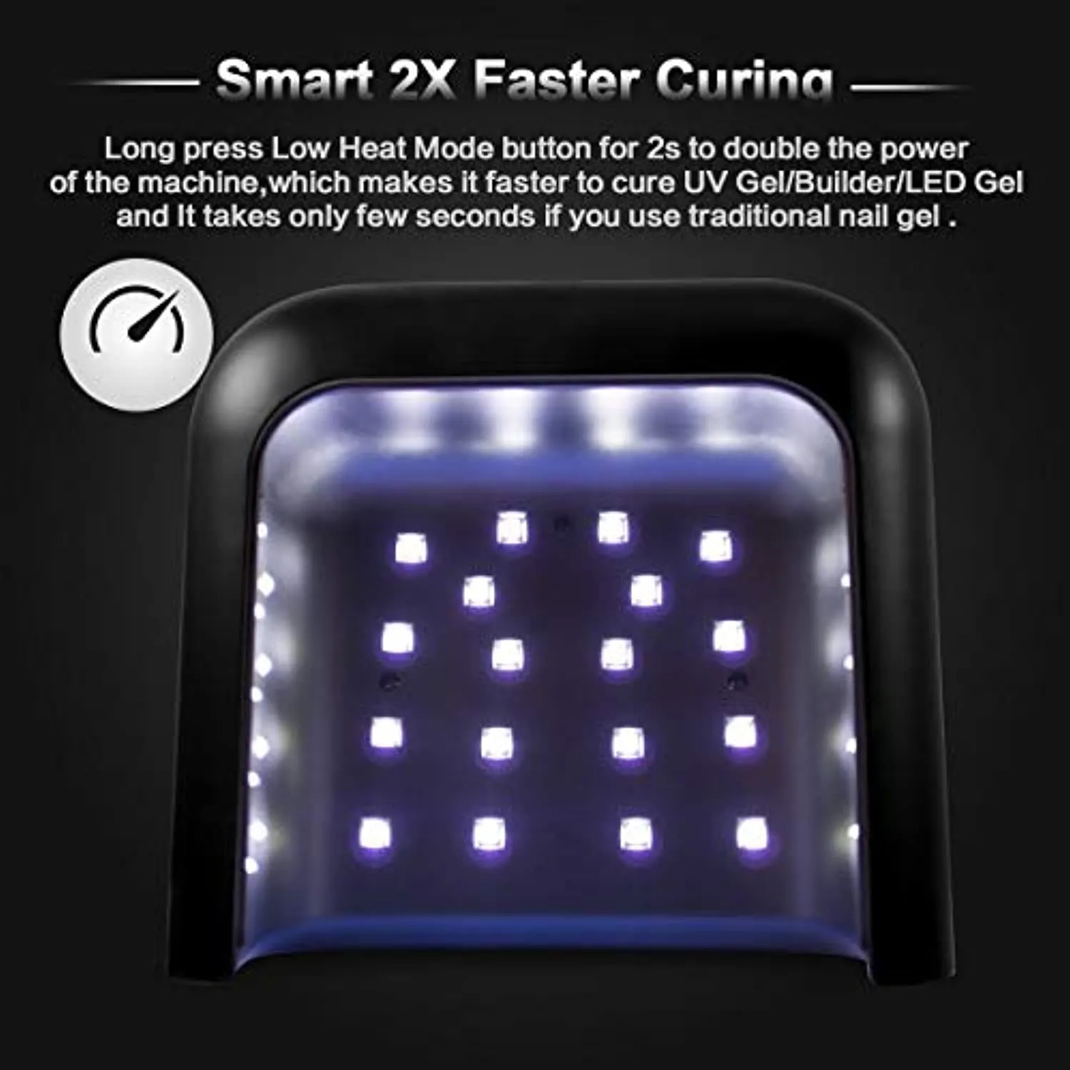 SUNUV 48W UV LED Professional Nail Lamp for Gel Nail Polish Curing UV Light Nail Dryer 5 Fingernails & Toenails with Sensor, 39 PCS LED Beads SUN3 Valentine Gift for Woman Mom Girl