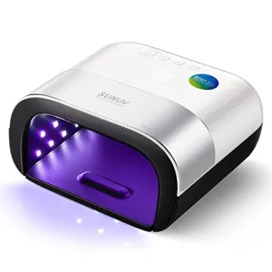 SUNUV 48W UV LED Professional Nail Lamp for Gel Nail Polish Curing UV Light Nail Dryer 5 Fingernails & Toenails with Sensor, 39 PCS LED Beads SUN3 Valentine Gift for Woman Mom Girl