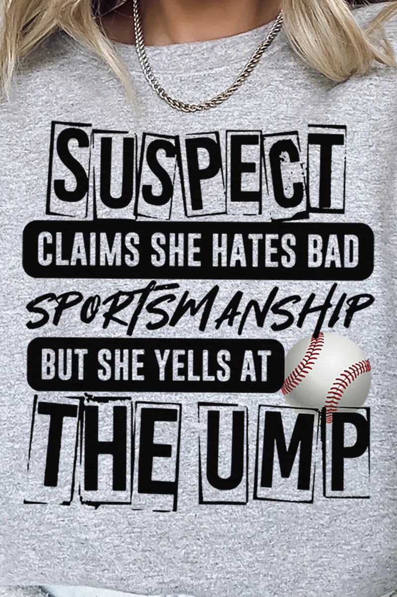 Suspect Yells At The Ump Heavy-weight Crew Sweatshirt
