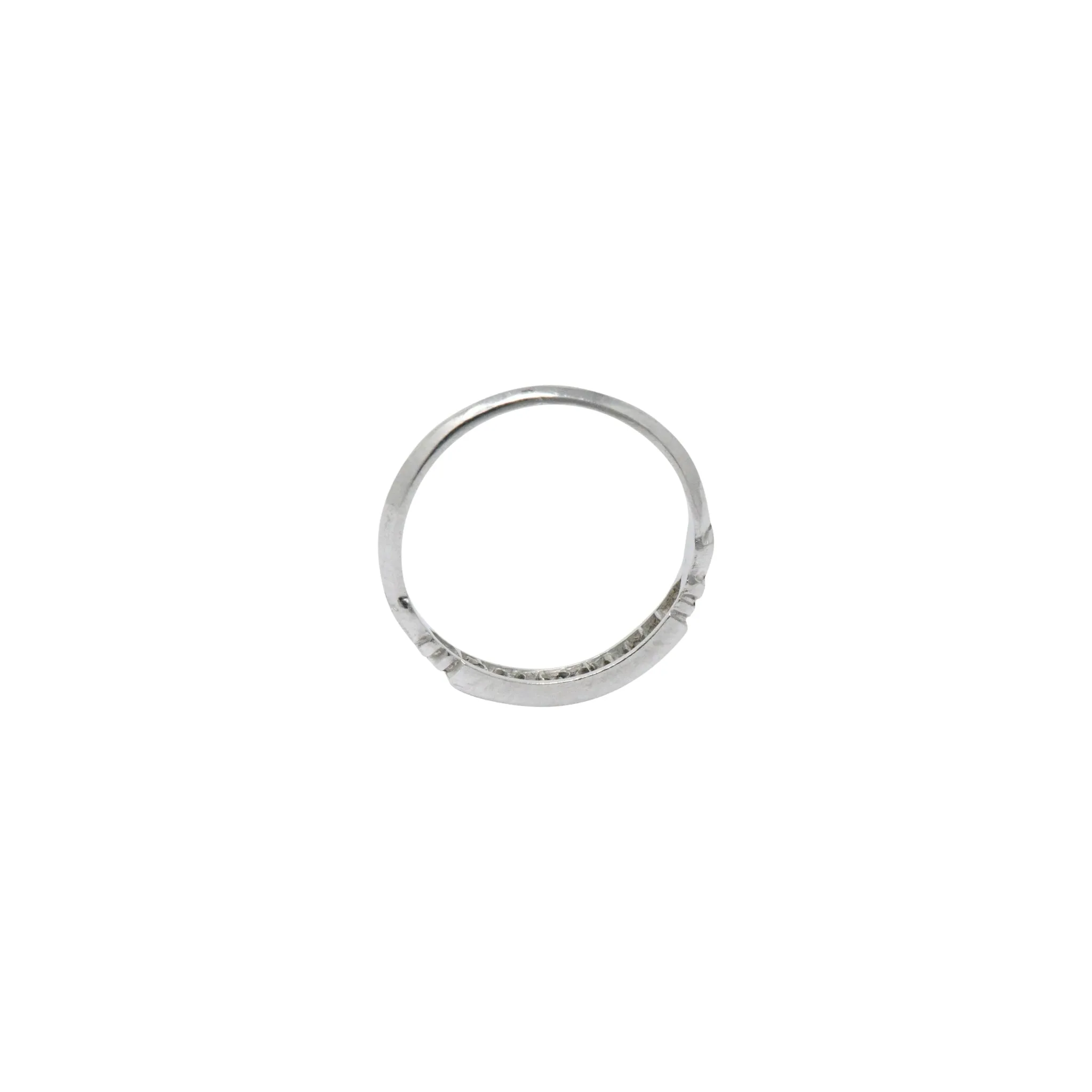 Sweet Art Deco 0.15 CTW Diamond Platinum Band Ring
