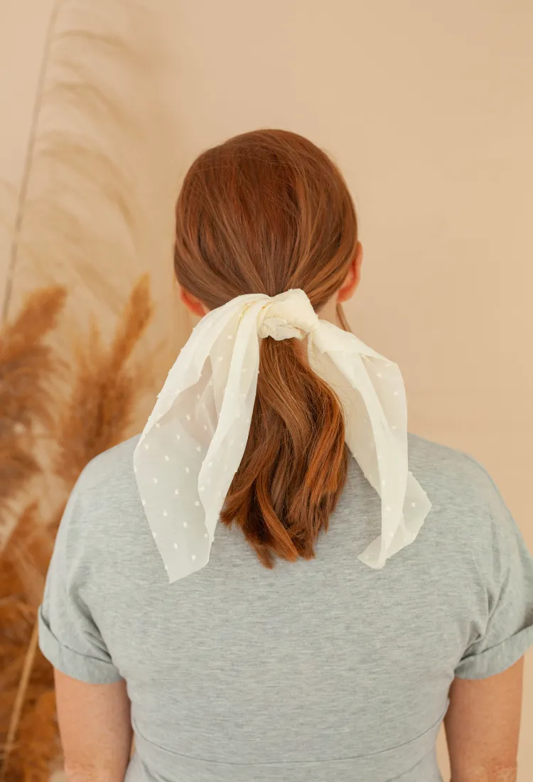 Swiss Dot Hair Scarf