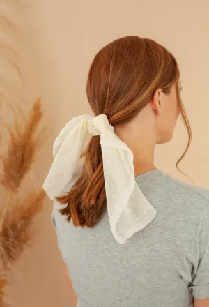 Swiss Dot Hair Scarf