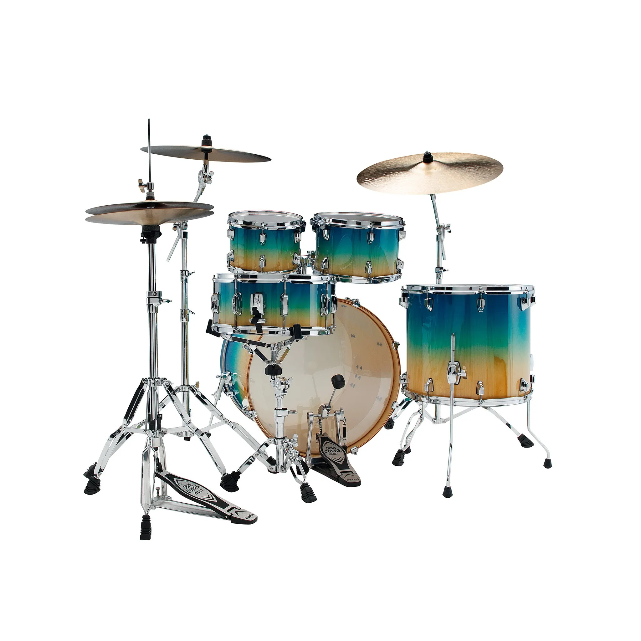 TAMA CL52KRS-PCLP Superstar Classic Maple 5-Piece Drum Shell Kit, Caribbean Lacebark Pine Fade