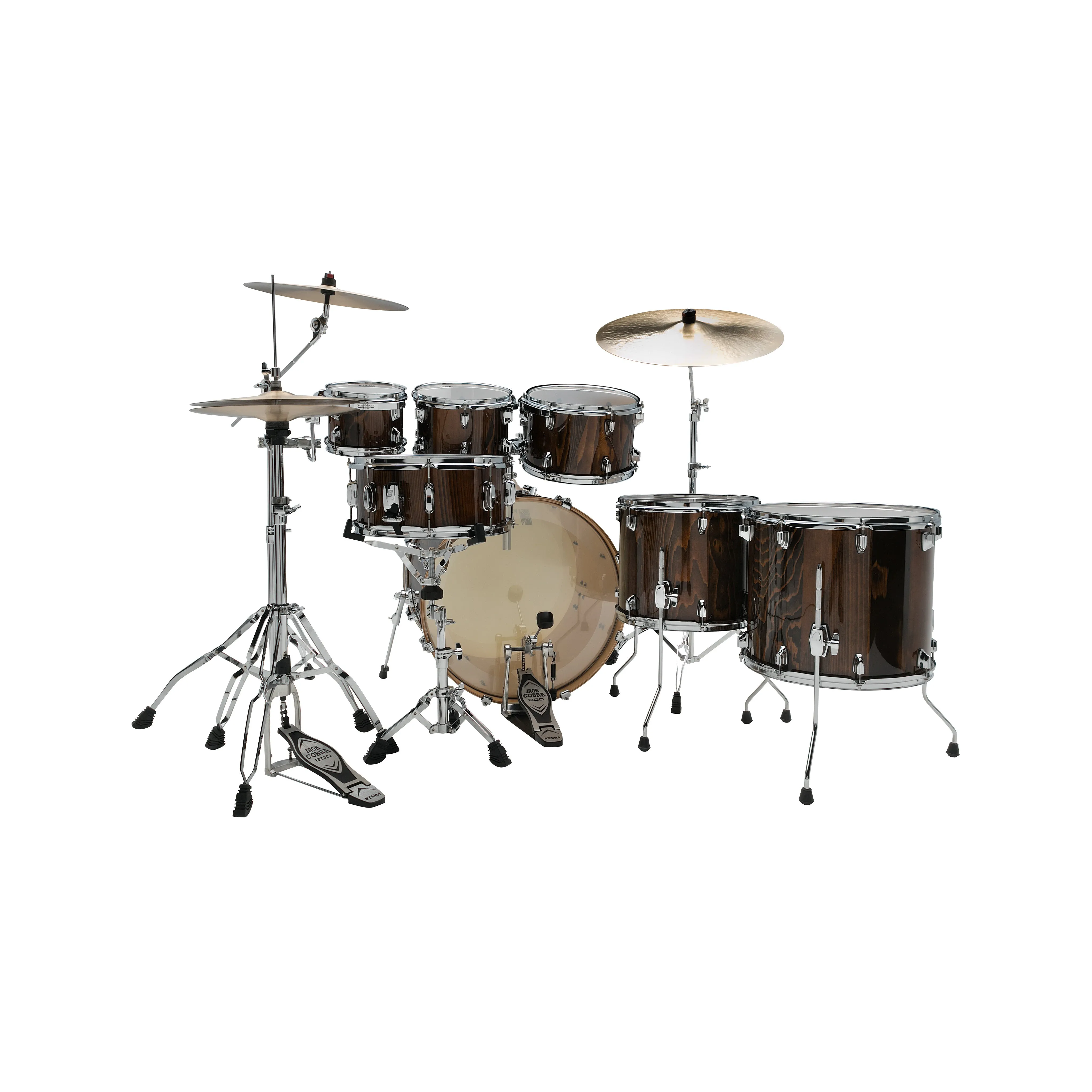 TAMA CL72RS-PGJP Superstar Classic Maple 7-Piece Drum Shell Kit, Gloss Lacebark Pine Fade