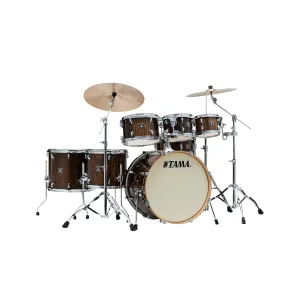 TAMA CL72RS-PGJP Superstar Classic Maple 7-Piece Drum Shell Kit, Gloss Lacebark Pine Fade