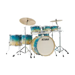 TAMA CL72RSP-CLP Superstar Classic Maple 7-Piece Drum Shell Kit, Carribean Lacebark Pine